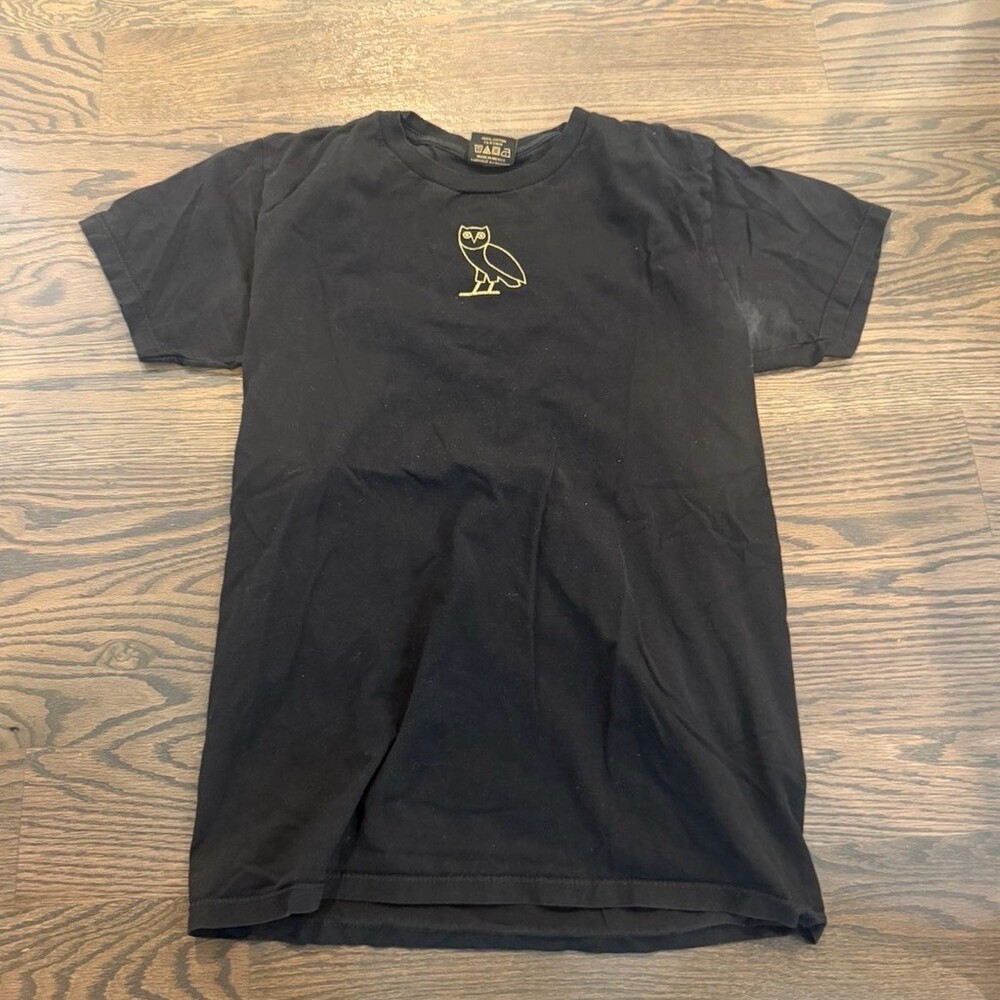 OVO October’s Very Own T-Shirt Men's Small Black Gold Owl Logo Drake
